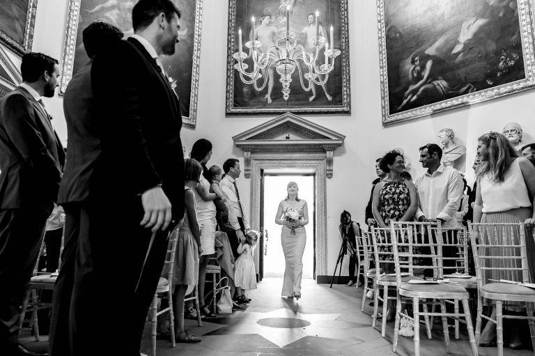 walking down the aisle London Wedding Chiswick house