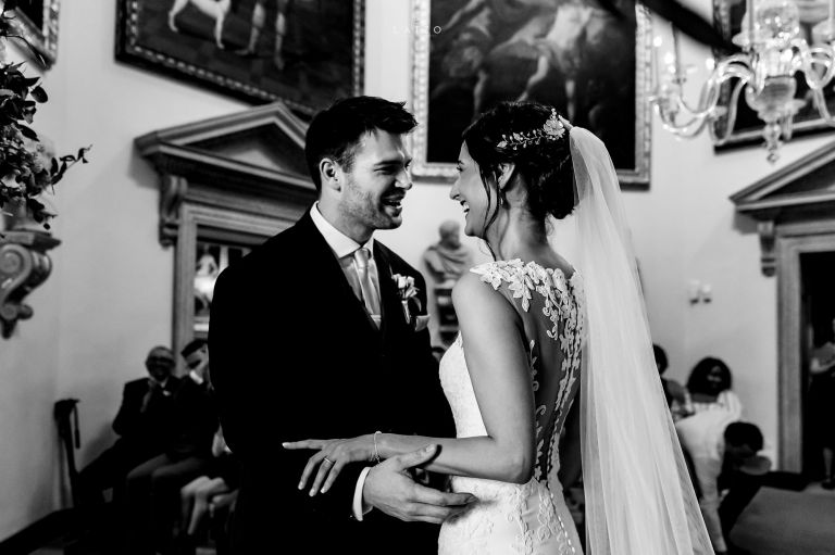 bride and groom at London Wedding Chiswick house