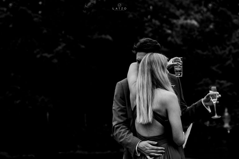 wedding guests in love London Wedding Chiswick house