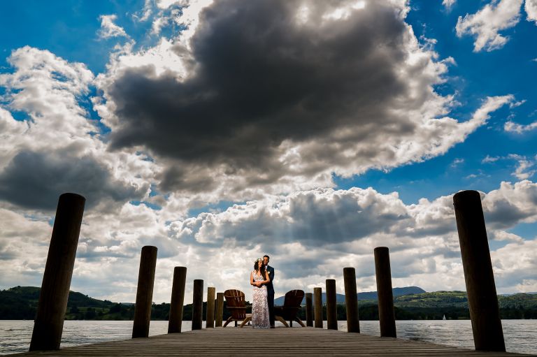 Bride and Groom Lake District wedding Photography 