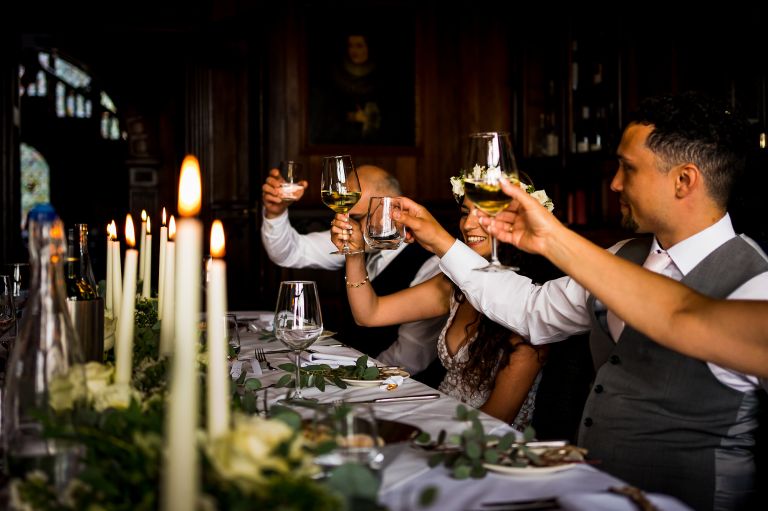 Wedding toast after the speeches